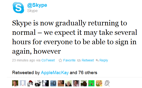 Twitter and Skype Go Down Together: Conspiracy Theories Ensue
