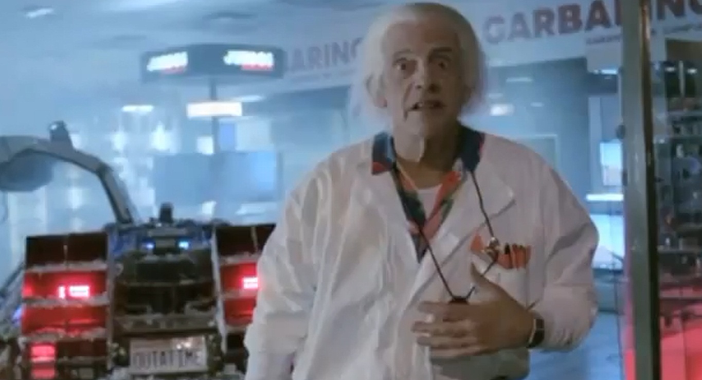 Doc Brown and the time traveling DeLorean spotted in viral video from Argentina