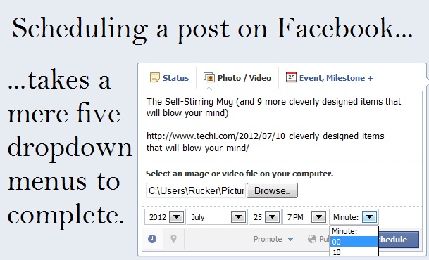Scheduling a Post on Facebook